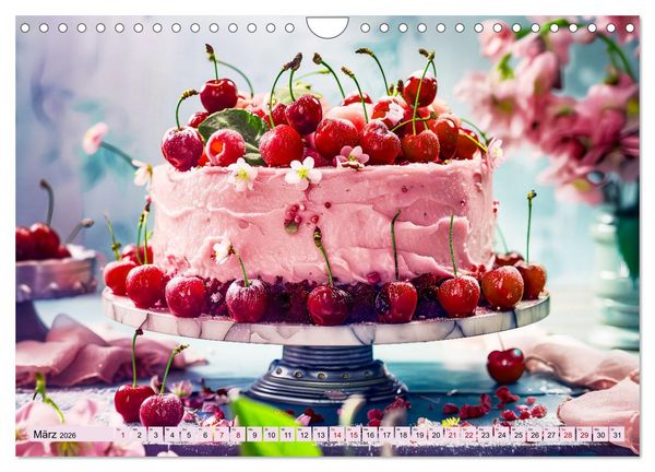 Produktbild: S&uuml;&szlig;e Torten - Cremige K&ouml;stlichkeiten f&uuml;r Naschkatzen (Wandkalender 2026 DIN A4 quer), CALVENDO Monatskalender