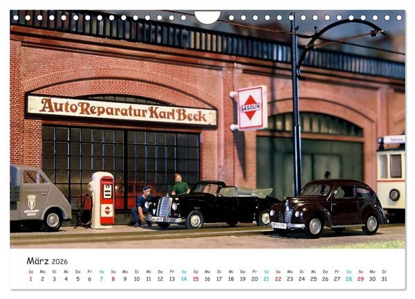 Produktbild: Autos auf der Modellbahn (Wandkalender 2026 DIN A4 quer), CALVENDO Monatskalender