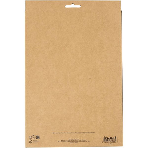 Produktbild: Creativ Company Bastelfilz, A4, Blatt 210x297 mm, Dicke 2 mm, sortiert Farben, 10 Stk