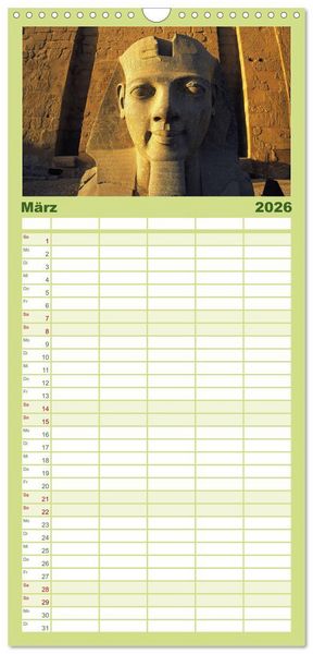 Produktbild: Familienplaner 2026 - &Auml;gypten mit 5 Spalten (Wandkalender, 21 x 45 cm) CALVENDO