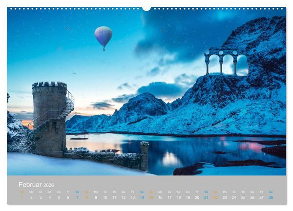 Produktbild: Fantastisch und surreal - Landschaften (hochwertiger Premium Wandkalender 2026 DIN A2 quer), Kunstdruck in Hochglanz