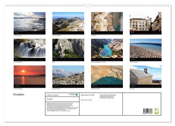 Produktbild: Kroatien (Wandkalender 2026 DIN A2 quer), CALVENDO Monatskalender