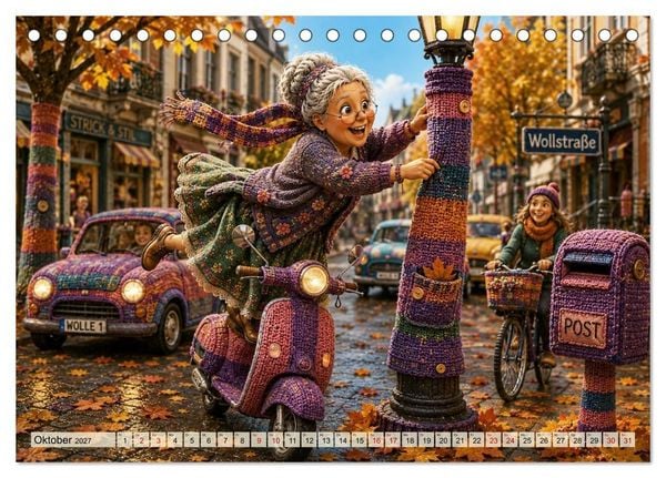 Produktbild: Die strickende Oma (Tischkalender 2027 DIN A5 quer), CALVENDO Monatskalender
