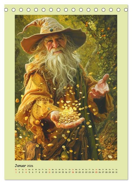 Produktbild: Druidenland. Keltische Fantasy-Figuren aus der Anderwelt (Tischkalender 2026 DIN A5 hoch), CALVENDO Monatskalender