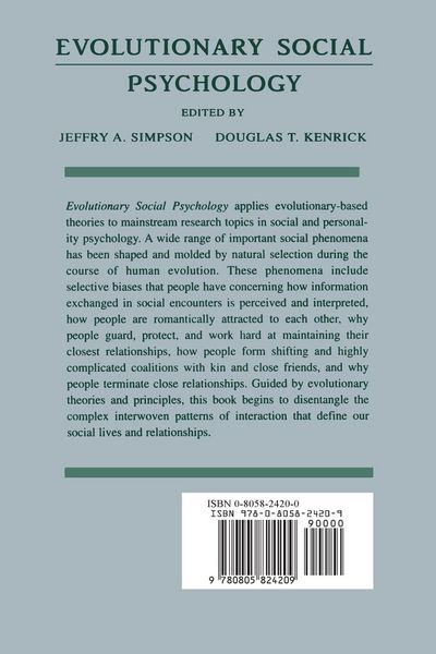 Produktbild: Evolutionary Social Psychology