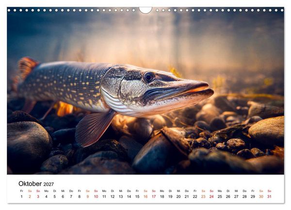 Produktbild: Hecht - J&auml;ger der Tiefe (Wandkalender 2027 DIN A3 quer), CALVENDO Monatskalender