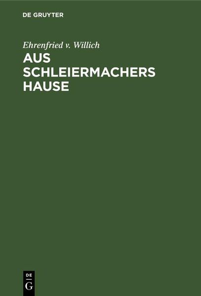 Produktbild: Aus Schleiermachers Hause