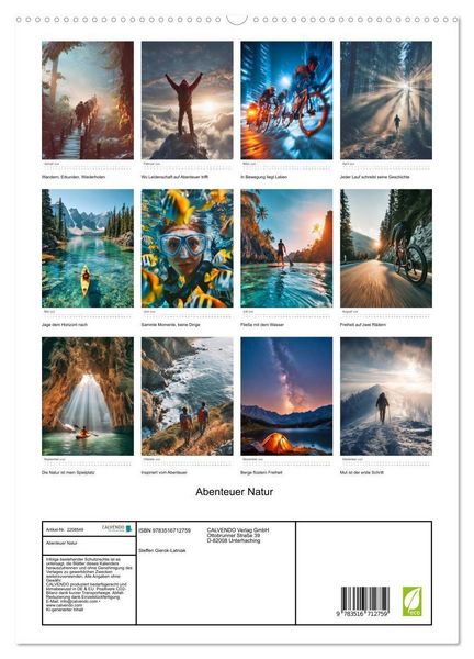 Produktbild: Abenteuer Natur (hochwertiger Premium Wandkalender 2026 DIN A2 hoch), Kunstdruck in Hochglanz