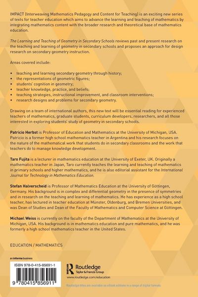Produktbild: The Learning and Teaching of Geometry in Secondary Schools