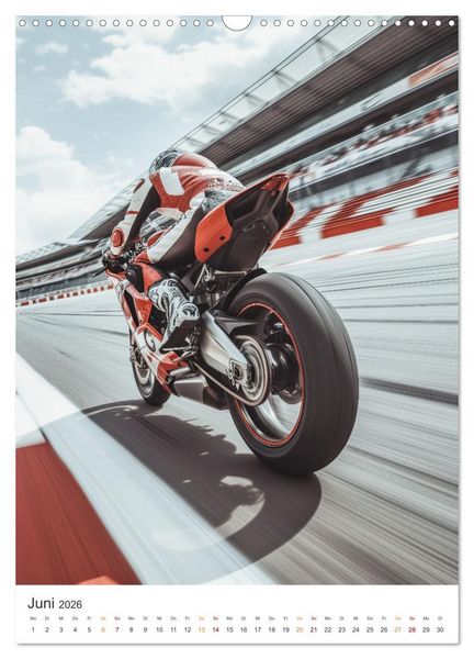 Produktbild: Motorradsport (Wandkalender 2026 DIN A3 hoch), CALVENDO Monatskalender