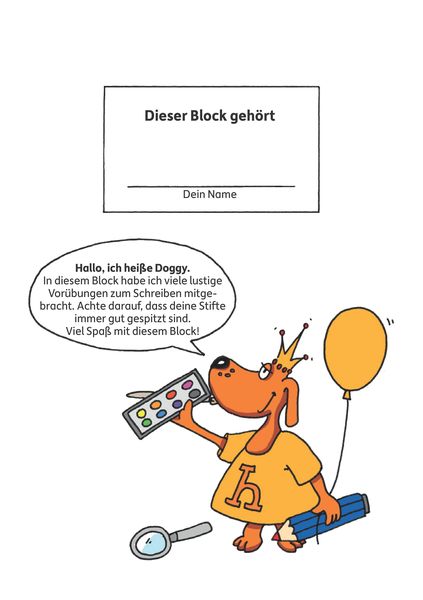 Vorschulblock ab 5 Jahre für Junge und Mädchen - Schwungübungen