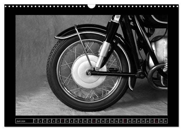 Produktbild: BMW R69S in schwarzweiss (Wandkalender 2026 DIN A3 quer), CALVENDO Monatskalender