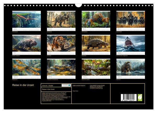 Produktbild: Reise in die Urzeit (Wandkalender 2026 DIN A3 quer), CALVENDO Monatskalender