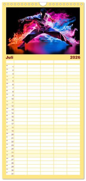 Produktbild: Familienplaner 2026 - Sportarten mit 5 Spalten (Wandkalender, 21 x 45 cm) CALVENDO