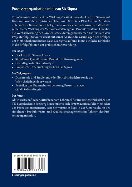 Produktbild: Prozessreorganisation mit Lean Six Sigma