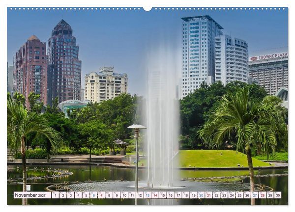 Produktbild: Malaysia &ndash; Between Rainforest, Temples and the Skyline of Kuala Lumpur (High Quality Premium Wall Calendar 2027 DIN A2 landscape),CALVENDO 12 Month Wall Calendar
