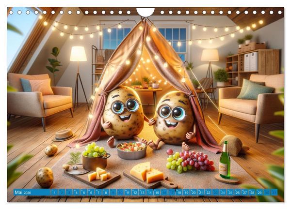 Produktbild: Couch Potatoes: Ein Jahr voll Komfort und Spa&szlig; (Wandkalender 2026 DIN A4 quer), CALVENDO Monatskalender