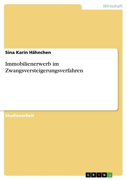 Produktbild: Immobilienerwerb im Zwangsversteigerungsverfahren