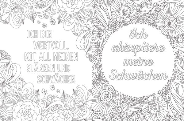 Produktbild: Habe den Mut, unperfekt zu sein! &ndash; 50 Spr&uuml;che und Motive zum Ausmalen f&uuml;r mehr Gelassenheit und Selbstliebe