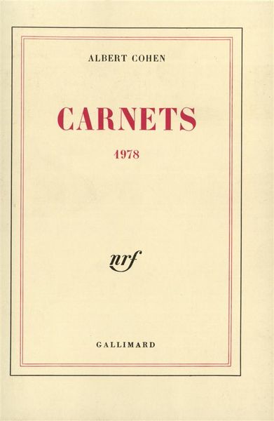 Produktbild: Carnets 1978