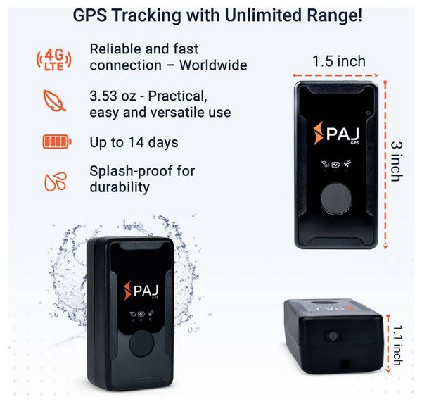 Produktbild: PAJ GPS EASY FINDER 4G GPS Tracker Personentracker, Multifunktionstracker, Gep&auml;ckst&uuml;cktracker Schwarz 1 St.