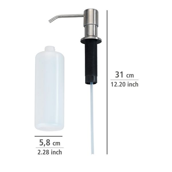 Produktbild: Einbau Seifen- und Sp&uuml;lmittelspender Mod. Monti, Seifendosierer, 400 ml