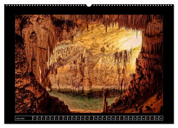 Produktbild: H&ouml;hlen, Stalaktiten und Stalagmiten (Wandkalender 2026 DIN A2 quer), CALVENDO Monatskalender