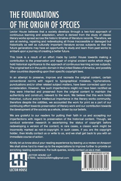 Produktbild: The Foundations Of The Origin Of Species