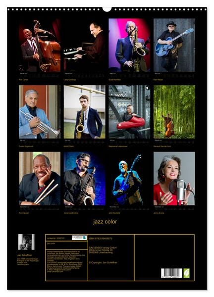 Produktbild: jazz color (Wandkalender 2026 DIN A2 hoch), CALVENDO Monatskalender