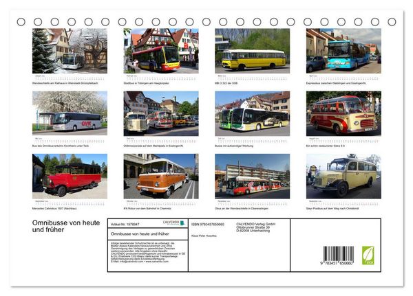 Produktbild: Omnibusse von heute und fr&uuml;her (Tischkalender 2026 DIN A5 quer), CALVENDO Monatskalender