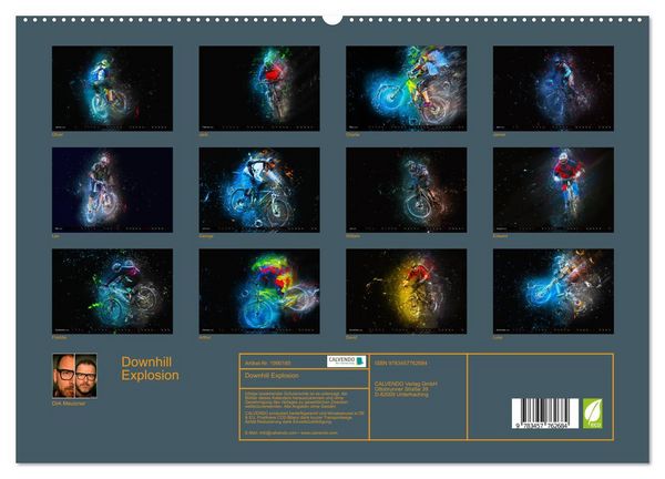 Produktbild: Downhill Explosion (hochwertiger Premium Wandkalender 2026 DIN A2 quer), Kunstdruck in Hochglanz