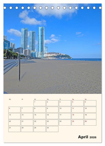 Produktbild: Busan - Eine Reise durch das Herz der K&uuml;stenstadt (Tischkalender 2026 DIN A5 hoch), CALVENDO Monatskalender