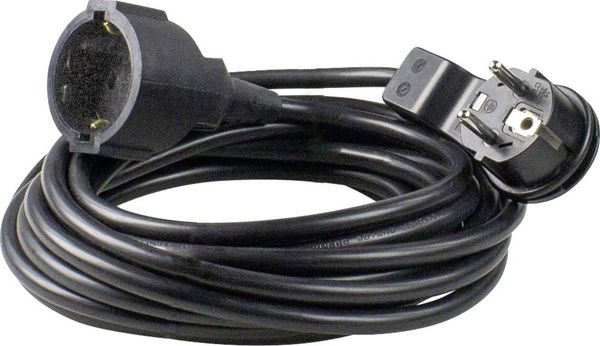 AS Schwabe 50522 Strom Verlängerungskabel Schwarz 5m H05VV-F 3G 1,5mm²