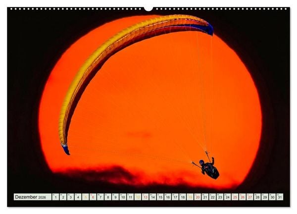Produktbild: Freiheit und Abenteuer - Paragliding (hochwertiger Premium Wandkalender 2026 DIN A2 quer), Kunstdruck in Hochglanz