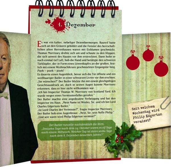 Produktbild: Wo ist Lord Edgerton? - Ein Krimi-Adventskalender mit 24 m&ouml;rderisch guten R&auml;tseln