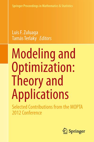 Produktbild: Modeling and Optimization: Theory and Applications
