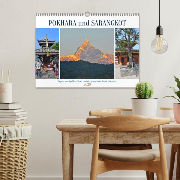 Produktbild: POKHARA und SARANGKOT (Wandkalender 2026 DIN A3 quer), CALVENDO Monatskalender