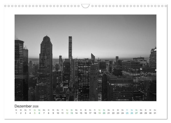 Produktbild: New York in schwarz weiss (Wandkalender 2026 DIN A3 quer), CALVENDO Monatskalender