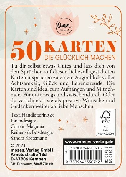 Produktbild: Omm four you 50 Karten, die gl&uuml;cklich machen