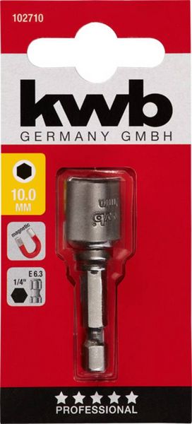 Produktbild: Kwb 102710 Steckschl&uuml;sseleinsatz 10mm 1 St&uuml;ck Sechskant