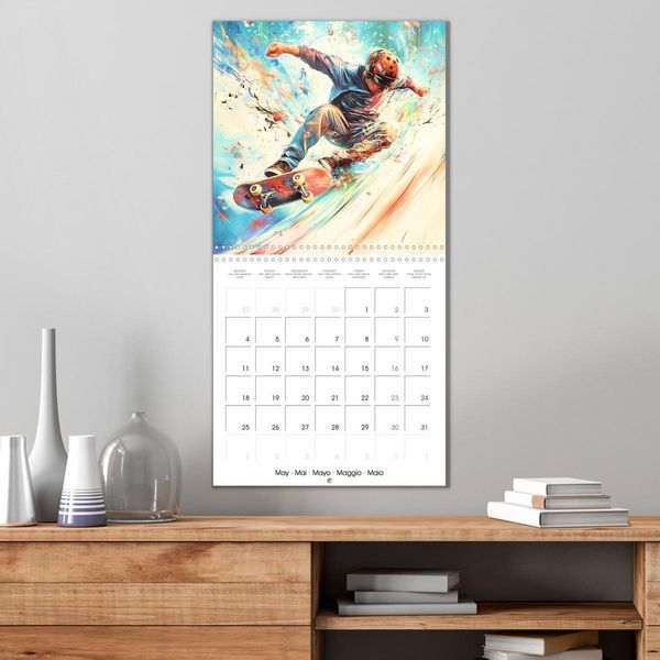 Produktbild: Disciplines olympiques en peinture (Calendrier mural carr&eacute; 2026 30x30 cm) Calendrier double avec une page pour vos prises de notes