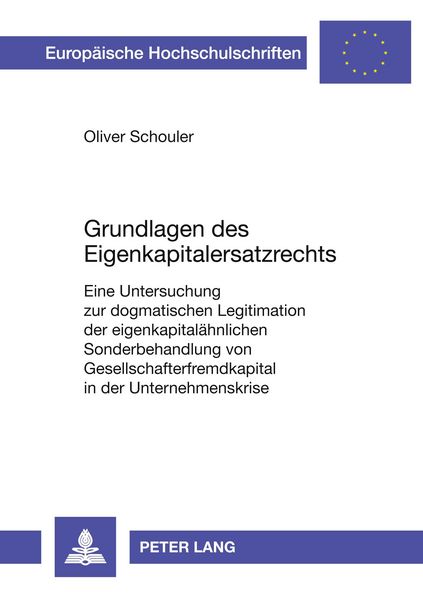 Produktbild: Grundlagen des Eigenkapitalersatzrechts