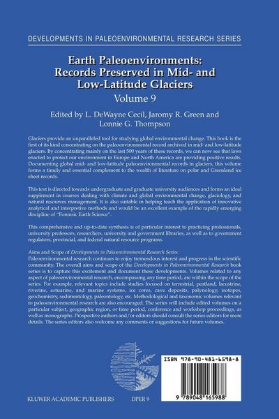 Produktbild: Earth Paleoenvironments: Records Preserved in Mid- and Low-Latitude Glaciers