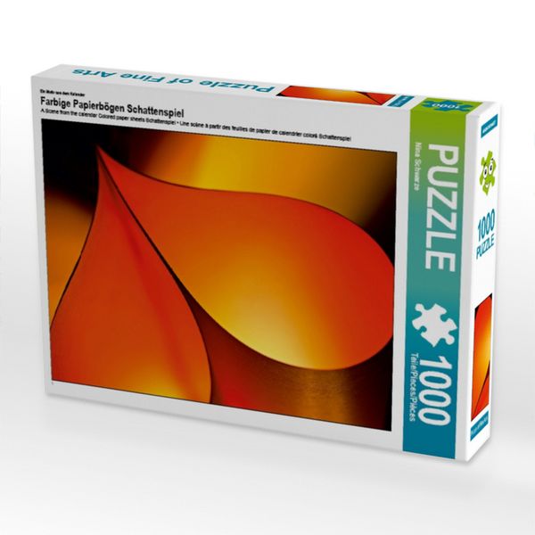 Produktbild: CALVENDO Puzzle Ein Motiv aus dem Kalender Farbige Papierb&ouml;gen Schattenspiel 1000 Teile Puzzle hoch | 1000 Teile Lege-Gr&ouml;&szlig;e 64 &times; 48 cm Foto-Puzzle f&uuml;r gl&uuml;ckliche Stunden