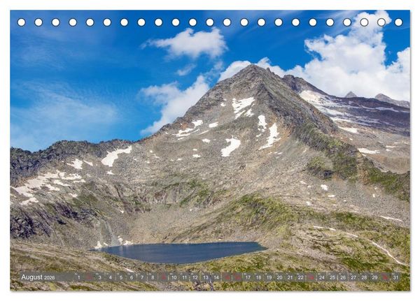 Produktbild: Berge - Gletscher - Seen (Tischkalender 2026 DIN A5 quer), CALVENDO Monatskalender