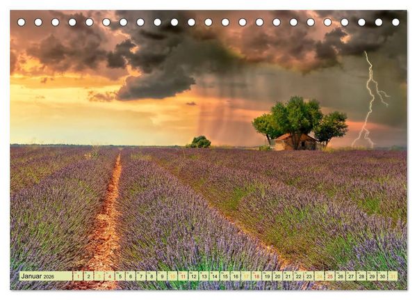 Produktbild: Traum-Ziele - Lavendel der Provence, Frankreich (Tischkalender 2026 DIN A5 quer), CALVENDO Monatskalender