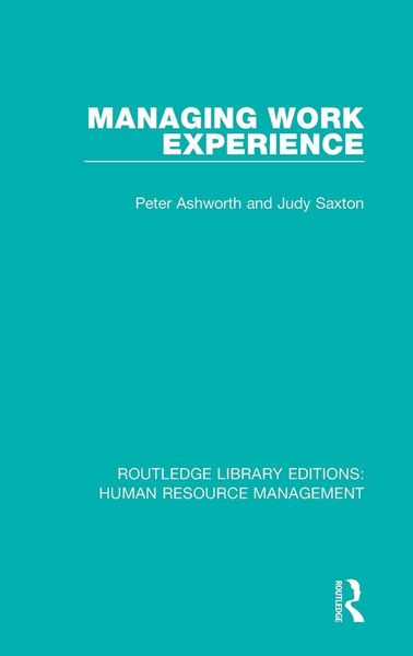 Produktbild: Managing Work Experience