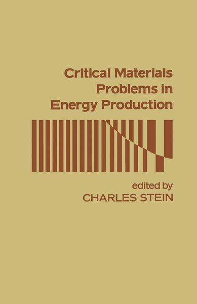 Produktbild: Critical Materials Problems In Energy Production