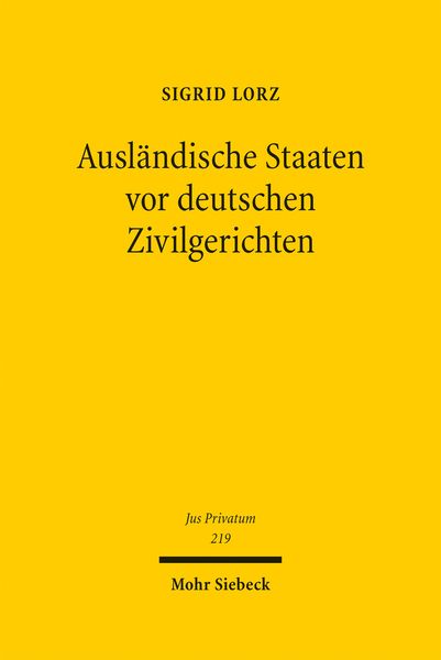 Produktbild: Ausl&auml;ndische Staaten vor deutschen Zivilgerichten