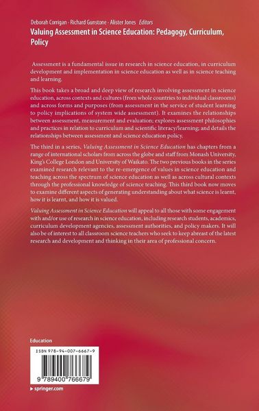 Produktbild: Valuing Assessment in Science Education: Pedagogy, Curriculum, Policy